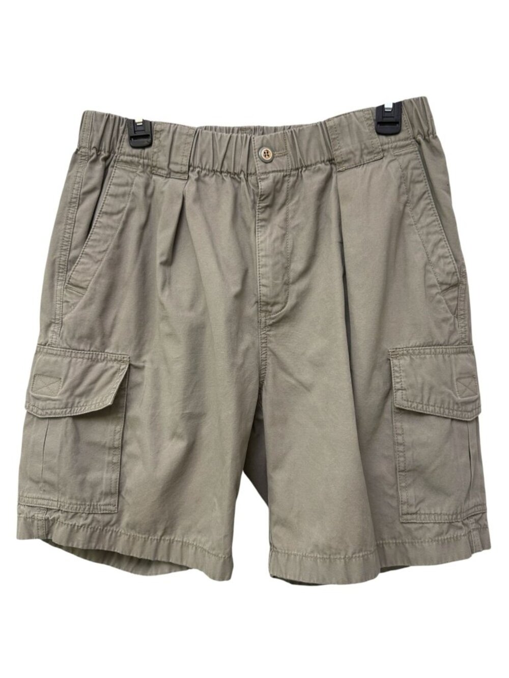 Tommy Bahama Cargo Shorts Mens Medium Khaki Tan Elastic Waist Rugged